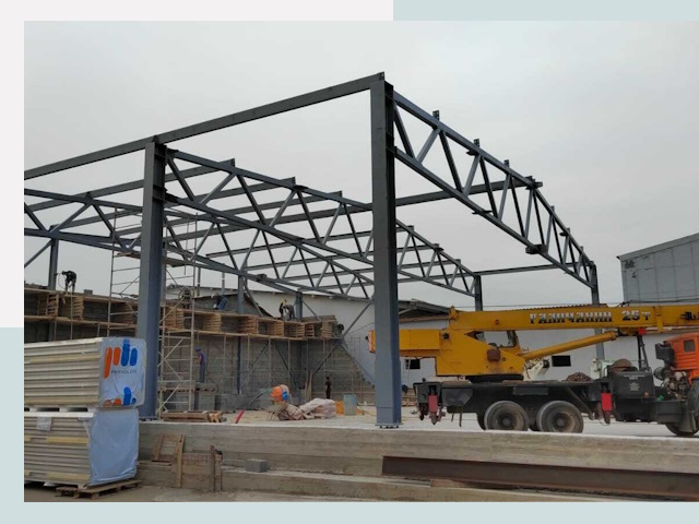 Строительство цехов в Одинцове