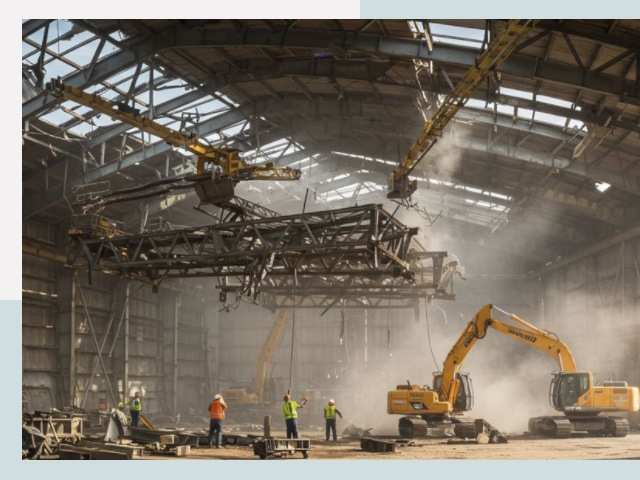 Демонтаж ангаров в Одинцове от 621 руб. за м²