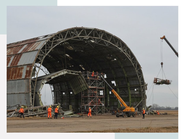 Демонтаж ангаров в Одинцове